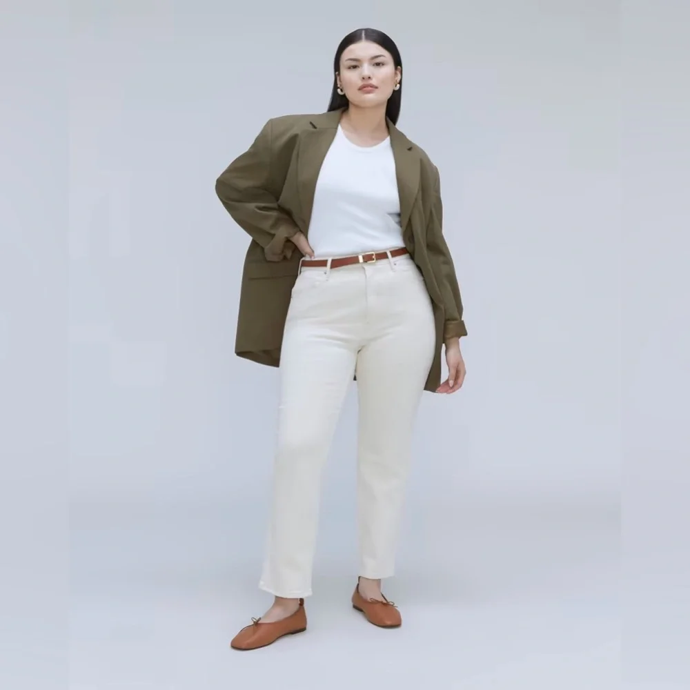 NWT‎ Everlane Women’s Cheeky Jean Crop White 35